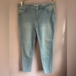 Kensie blue ticking-stripe jeans
